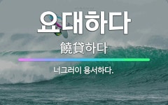 🌟요대하다: 너그러이 용서하다. - 표준국어대사전