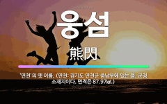 🌟웅섬: ‘연천’의 옛 이름. (연천: 경기도 연천군 중남부에 있는 읍. 군청 소재지이다. 면적은 87.9... - 표준국어대사전