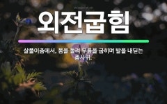🌟외전굽힘: 살풀이춤에서, 몸을 돌려 무릎을 굽히며 발을 내딛는 춤사위. - 표준국어대사전