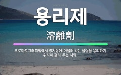 🌟용리제: 크로마토그래피법에서 정지상에 머물러 있는 물질을 용리하기 위하여 흘려 주는 시약. - 표준국어대사전