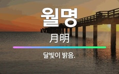 🌟월명: 달빛이 밝음. - 표준국어대사전