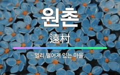🌟원촌: 멀리 떨어져 있는 마을. - 표준국어대사전