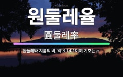 🌟원둘레율: 원둘레와 지름의 비. 약 3.14:1이며 기호는 π. - 표준국어대사전