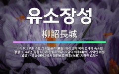 🌟유소장성: 고려 1033년(덕종 2) 8월 유소(柳韶)에게 명해 북쪽 변계에 축조한 장성. 1044년(정... - 표준국어대사전