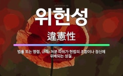 🌟위헌성: 법률 또는 명령, 규칙, 처분 따위가 헌법의 조항이나 정신에 위배되는 성질. - 표준국어대사전