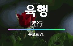 🌟육행: 육로로 감. - 표준국어대사전