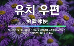 🌟유치 우편: 발신인의 청구에 의하여 그의 지정 우체국에 유치하여 두었다가 수취인이 직접 받아 가는 우편 제도. - 표준국어대사전