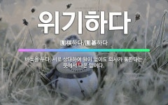 🌟위기하다: 바둑을 두다. 서로 상대하여 말이 없이도 의사가 통한다는 뜻에서 나온 말이다. - 표준국어대사전