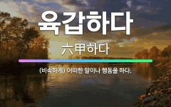 🌟육갑하다: (비속하게) 어떠한 말이나 행동을 하다. - 표준국어대사전