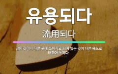 🌟유용되다: 남의 것이나 다른 곳에 쓰이기로 되어 있는 것이 다른 용도로 바뀌어 쓰이다. - 표준국어대사전