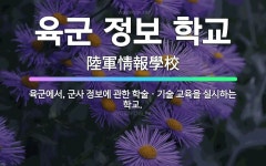 🌟육군 정보 학교: 육군에서, 군사 정보에 관한 학술ㆍ기술 교육을 실시하는 학교. - 표준국어대사전