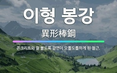 🌟이형 봉강: 콘크리트와 잘 붙도록 겉면이 오톨도톨하게 된 철근. - 표준국어대사전