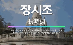 🌟장시조: 초장ㆍ중장이 제한 없이 길며, 종장도 길어진 시조. 조선 중기 이후 발달한 것으로, 산문적 성질... - 표준국어대사전