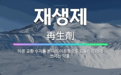 🌟재생제: 이온 교환 수지를 본디의 이온형으로 되돌리는 데에 쓰이는 약품. - 표준국어대사전