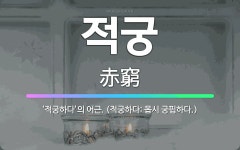 🌟적궁: ‘적궁하다’의 어근. (적궁하다: 몹시 궁핍하다.) - 표준국어대사전