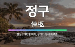 🌟정구: 행상(行喪)할 때에, 상여가 길에 머무름. - 표준국어대사전