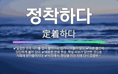 🌟정착하다: 사진에서, 현상을 마친 뒤에 다시 감광하지 아니하도록 감광판에서 감광력을 없애다., 새로운 문... - 표준국어대사전