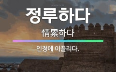 🌟정루하다: 인정에 이끌리다. - 표준국어대사전