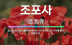 🌟조포사: 능(陵)이나 원소(園所)에 속하여 나라 제사에 쓰는 두부를 맡아 만들던 절. - 표준국어대사전