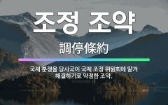 🌟조정 조약: 국제 분쟁을 당사국이 국제 조정 위원회에 맡겨 해결하기로 약정한 조약. - 표준국어대사전