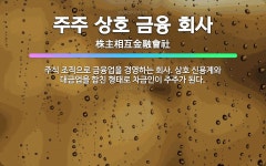 🌟주주 상호 금융 회사: 주식 조직으로 금융업을 경영하는 회사. 상호 신용계와 대금업을 합친 형태로 차금인... - 표준국어대사전