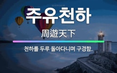 🌟주유천하: 천하를 두루 돌아다니며 구경함. - 표준국어대사전