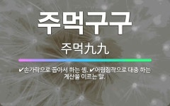 🌟주먹구구: 어림짐작으로 대충 하는 계산을 이르는 말., 손가락으로 꼽아서 하는 셈. - 표준국어대사전