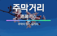 🌟주막거리: 주막이 있는 길거리. - 표준국어대사전