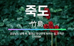 🌟죽도: 경상남도 남해 쪽, 통영시 한산면에 속하는 섬. 면적은 0.666㎢. - 표준국어대사전
