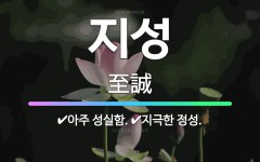 🌟지성: 지극한 정성., 아주 성실함. - 표준국어대사전