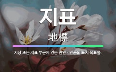 🌟지표: 지상 또는 지표 부근에 있는 천연ㆍ인공의 표지 목표물. - 표준국어대사전