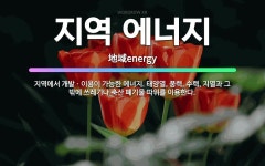 🌟지역 에너지: 지역에서 개발ㆍ이용이 가능한 에너지. 태양열, 풍력, 수력, 지열과 그 밖에 쓰레기나 축산... - 표준국어대사전