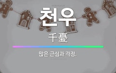 🌟천우: 많은 근심과 걱정. - 표준국어대사전