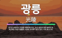 🌟광릉: 경기도 남양주시 진접읍 부평리에 있는, 조선 세조와 정희 왕후의 능. 부근에는 천연기념물로 지정된... - 표준국어대사전