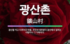 🌟광산촌: 광산을 끼고 이루어진 마을. 주민의 대부분이 광산에서 일하는 사람이나 그 가족이다. - 표준국어대사전