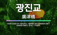 🌟광진교: 한강에 건설된 다리 가운데 하나. 서울특별시 광진구 광장동과 강동구 천호동을 연결한다. 길이는 ... - 표준국어대사전