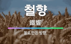 🌟철향: 철로 만든 방향. - 표준국어대사전