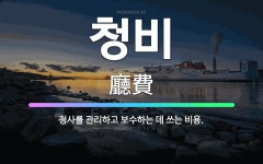 🌟청비: 청사를 관리하고 보수하는 데 쓰는 비용. - 표준국어대사전