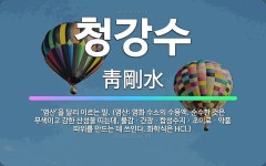 🌟청강수: ‘염산’을 달리 이르는 말. (염산: 염화 수소의 수용액. 순수한 것은 무색이고 강한 산성을 띠... - 표준국어대사전