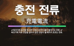 🌟충전 전류: 축전지에 충전할 때 외부 전원으로부터 흘러 들어가는 전류., 축전기에 직류 전압을 걸어서 같... - 표준국어대사전