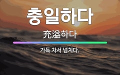 🌟충일하다: 가득 차서 넘치다. - 표준국어대사전