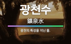 🌟광천수: 광천의 특성을 지닌 물. - 표준국어대사전