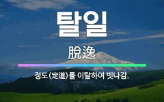 🌟탈일: 정도(定道)를 이탈하여 빗나감. - 표준국어대사전