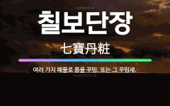 🌟칠보단장: 여러 가지 패물로 몸을 꾸밈. 또는 그 꾸밈새. - 표준국어대사전