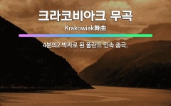 🌟크라코비아크 무곡: 4분의2 박자로 된 폴란드 민속 춤곡. - 표준국어대사전