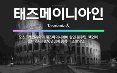 🌟태즈메이니아인: 오스트레일리아의 태즈메이니아에 살던 원주민. 백인이 들어와서 1876년경에 종족이 소멸되었다. - 표준국어대사전