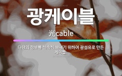🌟광케이블: 다량의 정보를 신속히 보내기 위하여 광섬유로 만든 케이블. - 표준국어대사전