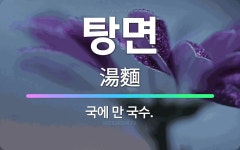 🌟탕면: 국에 만 국수. - 표준국어대사전