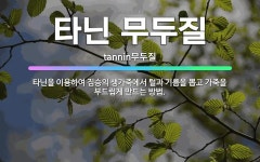 🌟타닌 무두질: 타닌을 이용하여 짐승의 생가죽에서 털과 기름을 뽑고 가죽을 부드럽게 만드는 방법. - 표준국어대사전