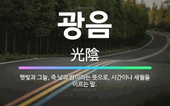 🌟광음: 햇빛과 그늘, 즉 낮과 밤이라는 뜻으로, 시간이나 세월을 이르는 말. - 표준국어대사전